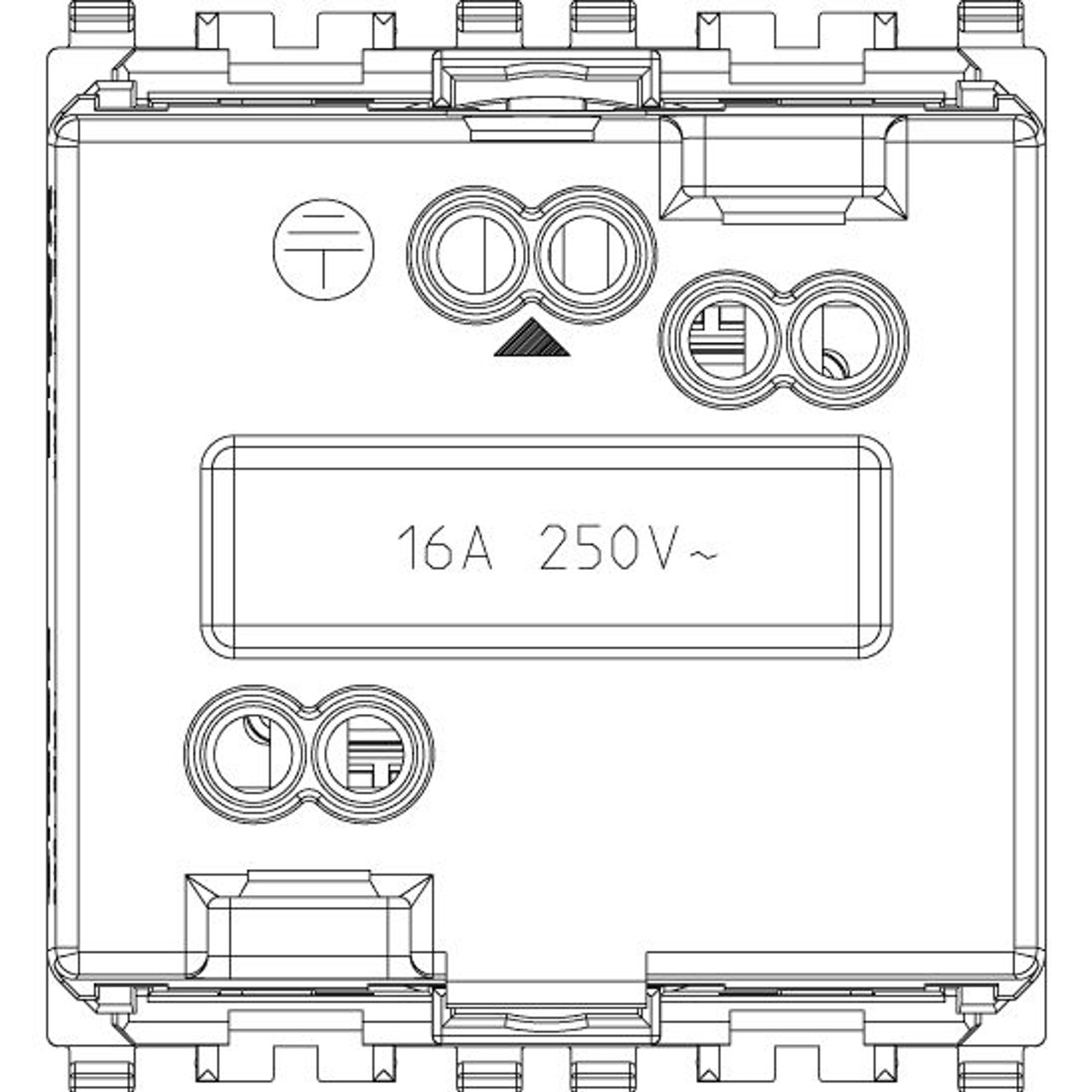 Vimar - Eikon 20208 German SICURY Socket Outlet - 2P+E 16 A 250 V, German Standard, 2 Module, Plastic - Apollo Lighting