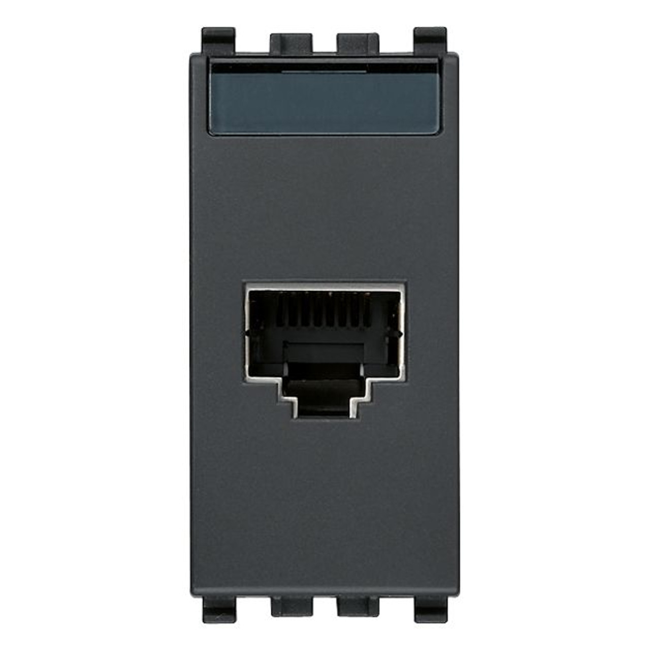 Vimar - Net Safe 20339.6 UTP110 Socket Outlet - RJ45 Cat6e Connector, Unshielded, T568A/B Universal Wiring, 8 Contacts - Apollo Lighting