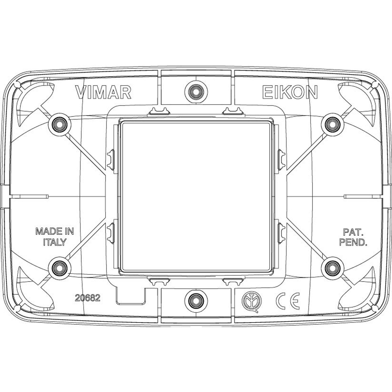 Vimar - Eikon 20682 Round Cover Plate - 3 Module, Die-Cast Metal - Apollo Lighting