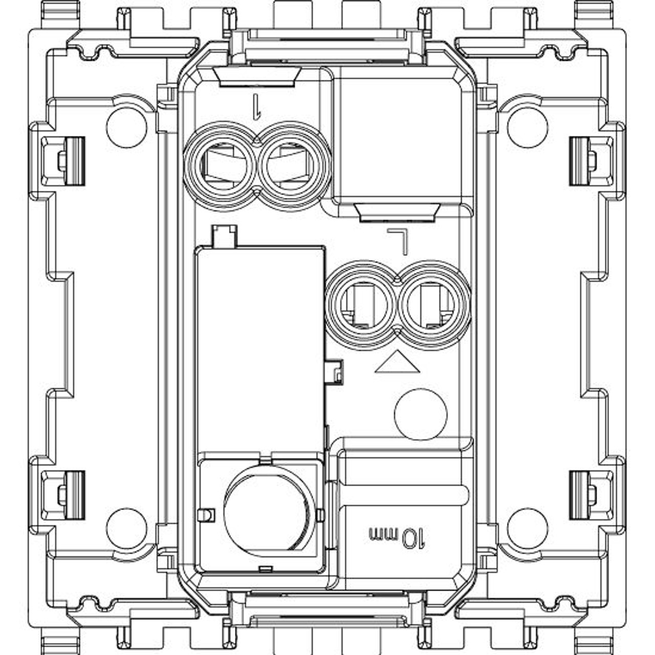 Vimar - Eikon 20105 Axial 2-Way Rocker Switch - 1P 16 AX 250 V, Lightable, Replaceable Button - Apollo Lighting