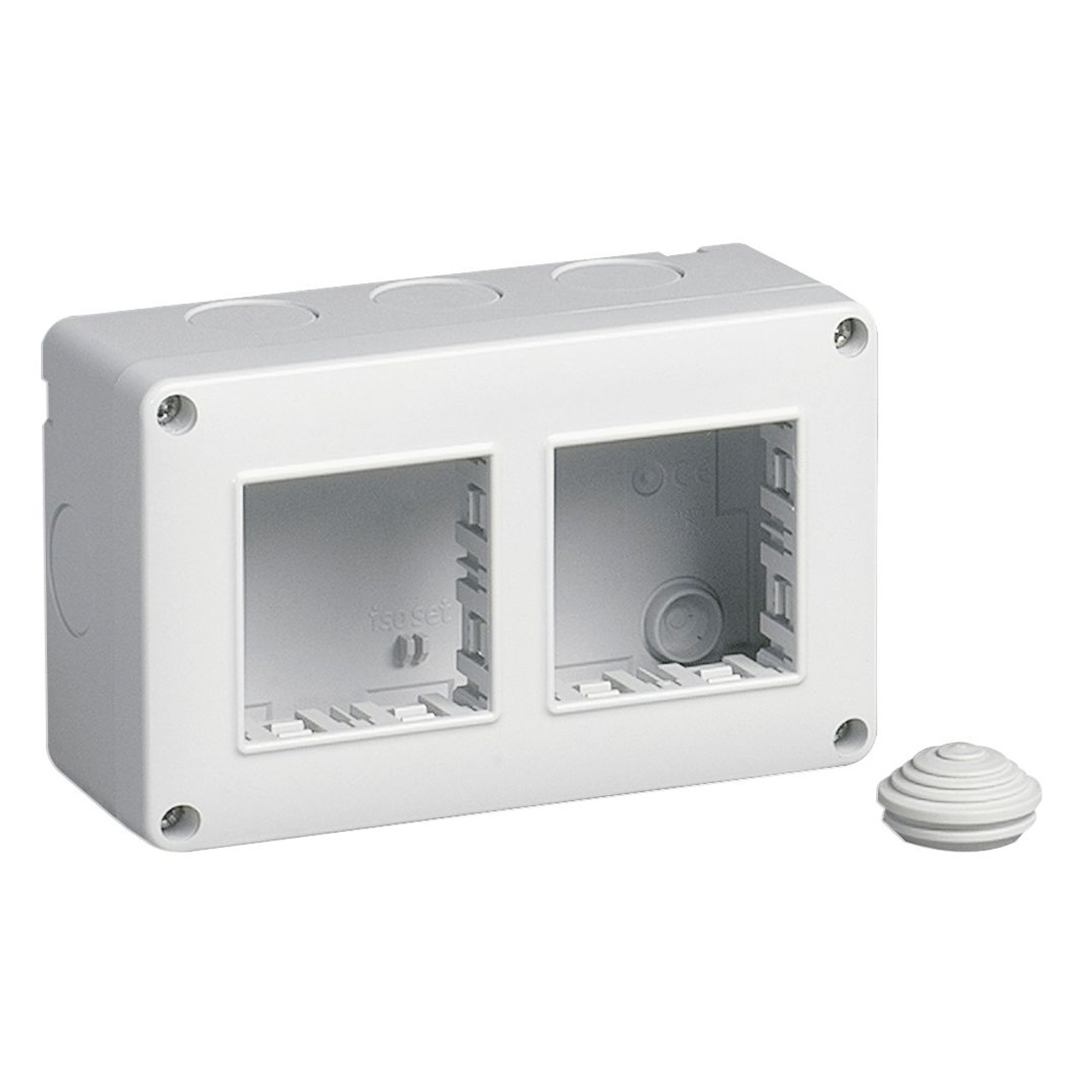 Vimar - Mounting Box - IP40, 4 Module, Plastic (VM14812) - Apollo Lighting