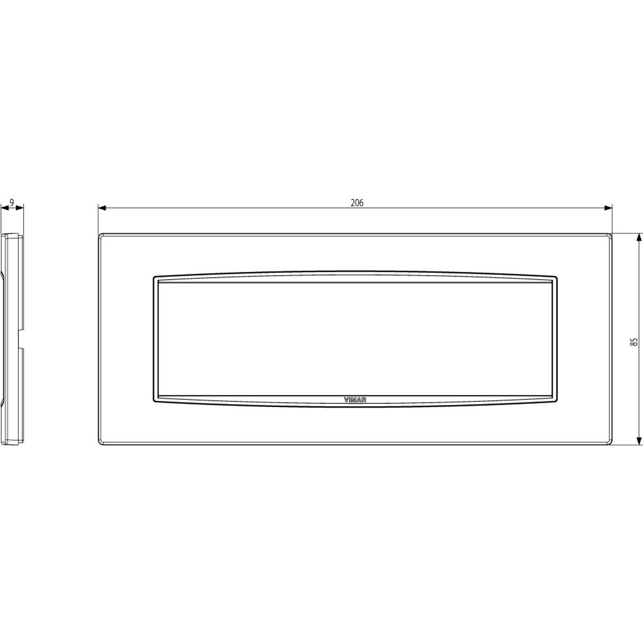 Vimar - Eikon 20657 Classic Cover Plate - 7 Module, Solid Wood - Apollo Lighting