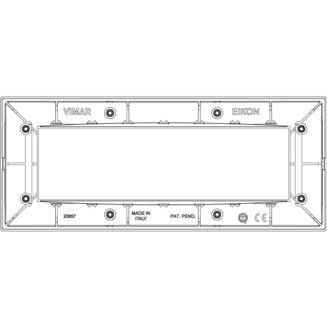 Vimar - Eikon 20657 Classic Cover Plate - 7 Module, Solid Wood - Apollo Lighting
