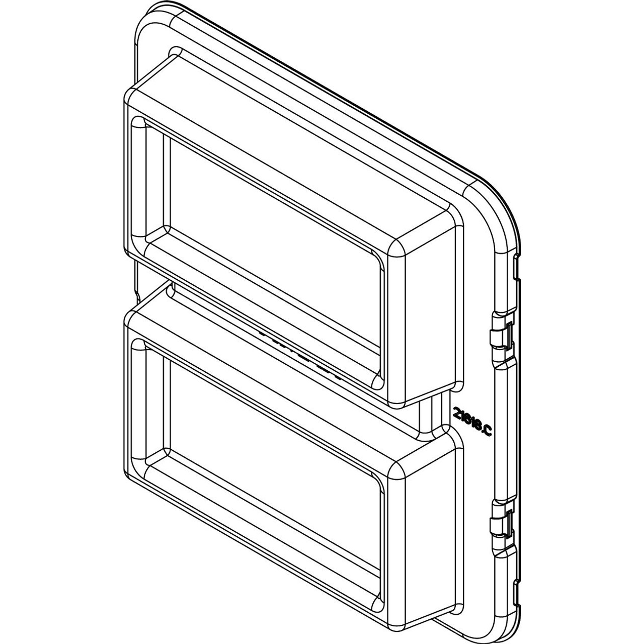 Vimar - Eikon 21618 Mounting Frame - Screws, 8 (4+4) Module, Plastic - Apollo Lighting