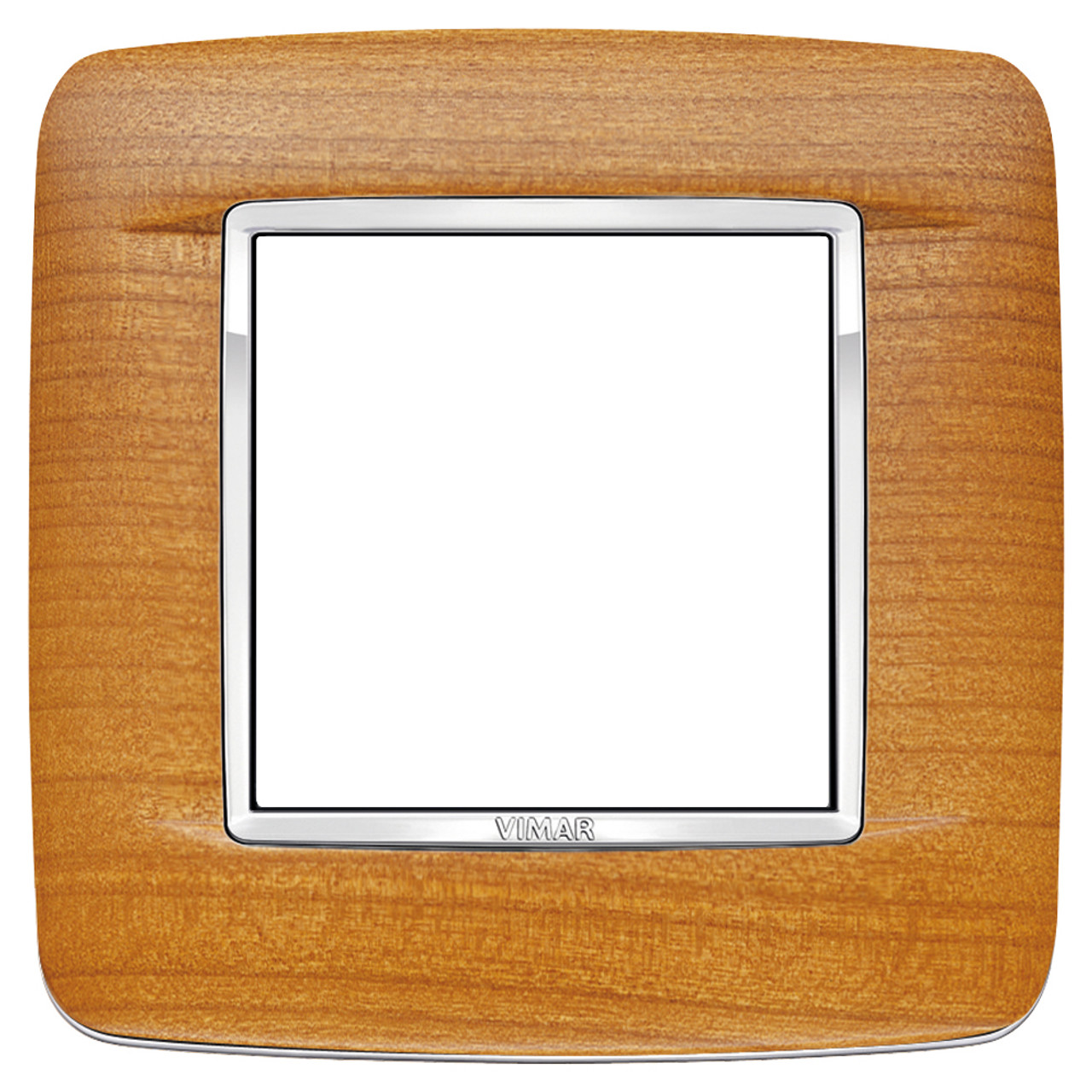 Vimar - Eikon 20672 Round Cover Plate - 2 Module, Solid Wood - Apollo Lighting