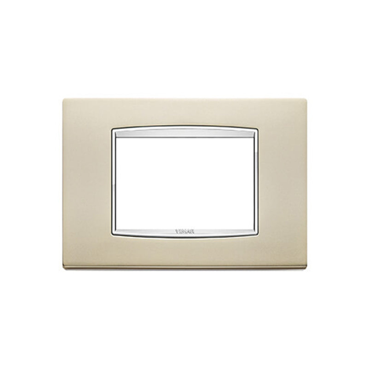 Vimar - Eikon 20653 Classic Cover Plate - 3 Module, Metal - Apollo Lighting