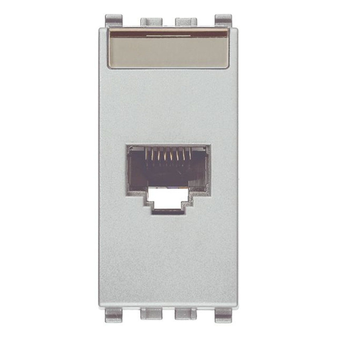 Vimar - Net Safe 20339.16 FTP Socket Outlet - RJ45 Connector, Cat6a, Shielded, T568A/B Universal Wiring, 8 Contacts - Apollo Lighting