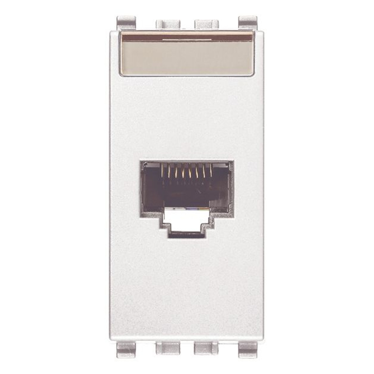 Vimar - Net Safe 20339.16 FTP Socket Outlet - RJ45 Connector, Cat6a, Shielded, T568A/B Universal Wiring, 8 Contacts - Apollo Lighting