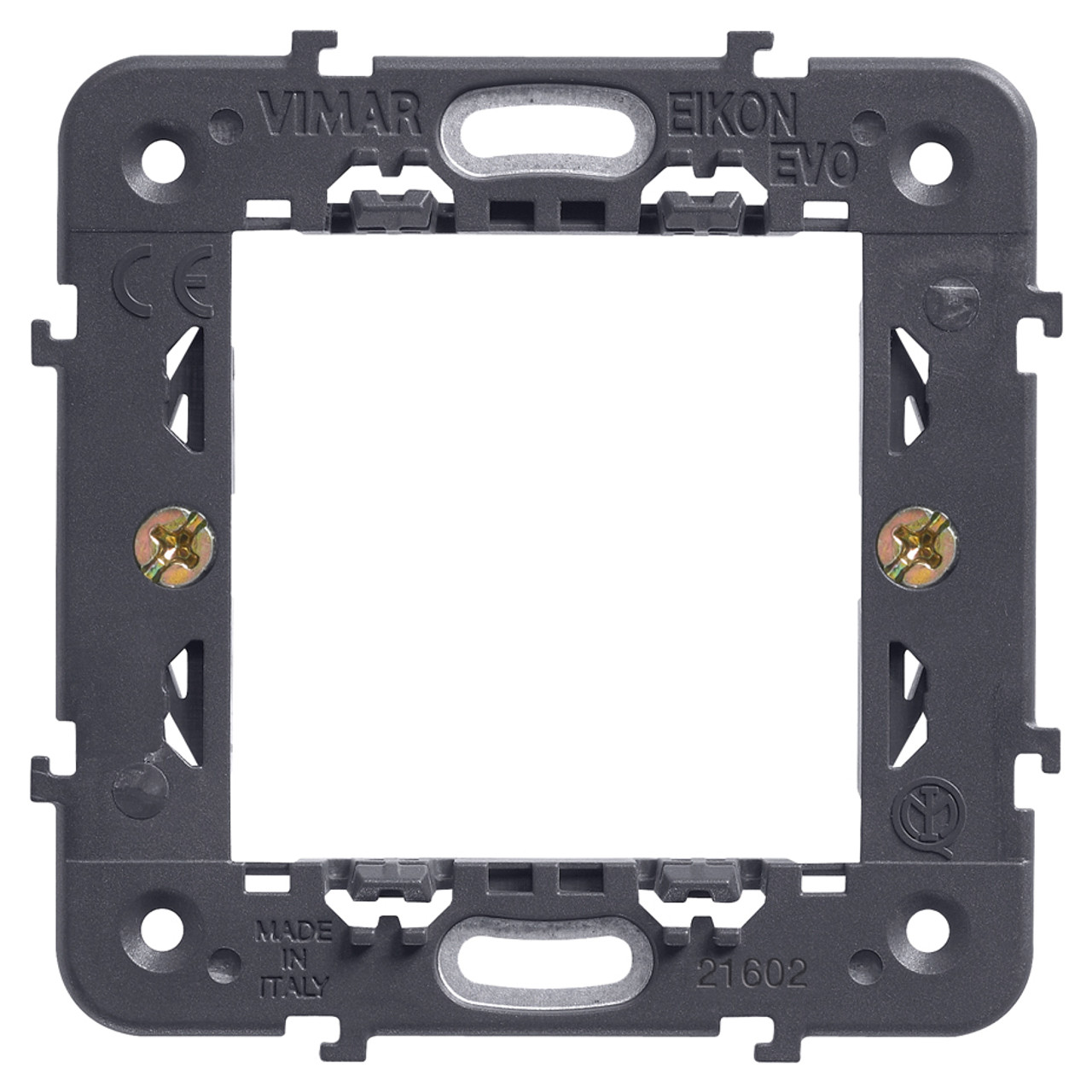 Vimar - Eikon 21602 Mounting Frame - Plastic, 2 Module - Apollo Lighting