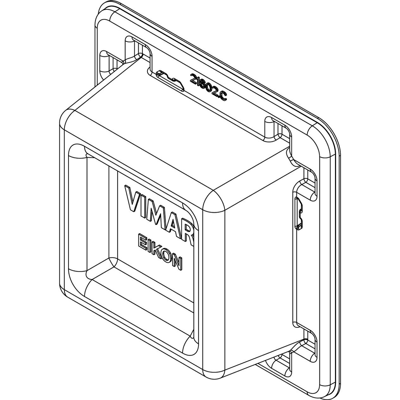 Vimar - Eikon 21602 Mounting Frame - Plastic, 2 Module - Apollo Lighting