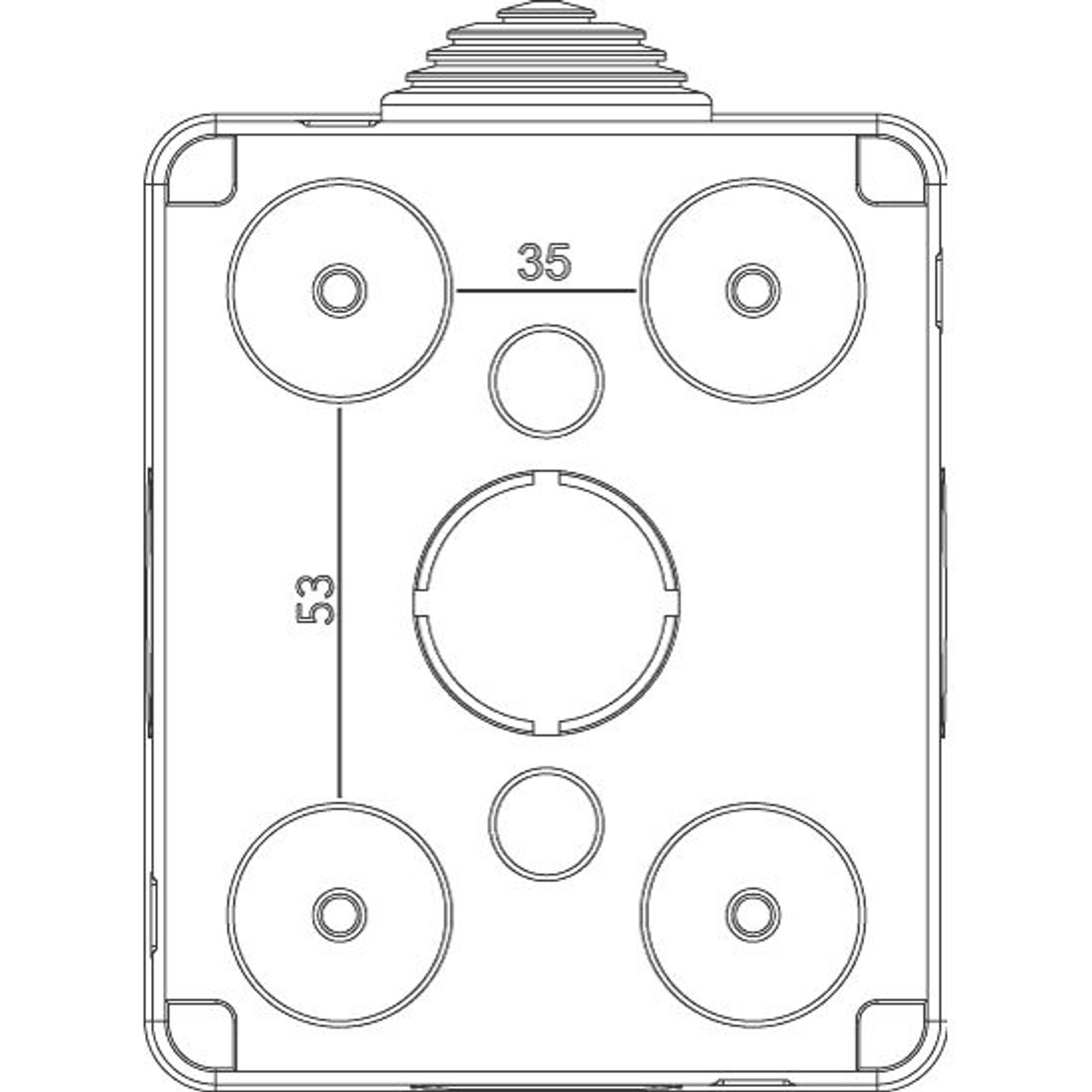 Vimar - Mounting Box - 2 Module, Surface-Mount Enclosure, IP40, Grey (VM14802) - Apollo Lighting