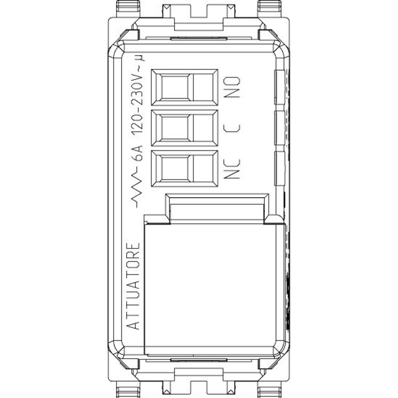 Vimar - Eikon 20534 Relay Actuator - 6 A 120-230 V, Change-over Relay Output, Plastic - Apollo Lighting