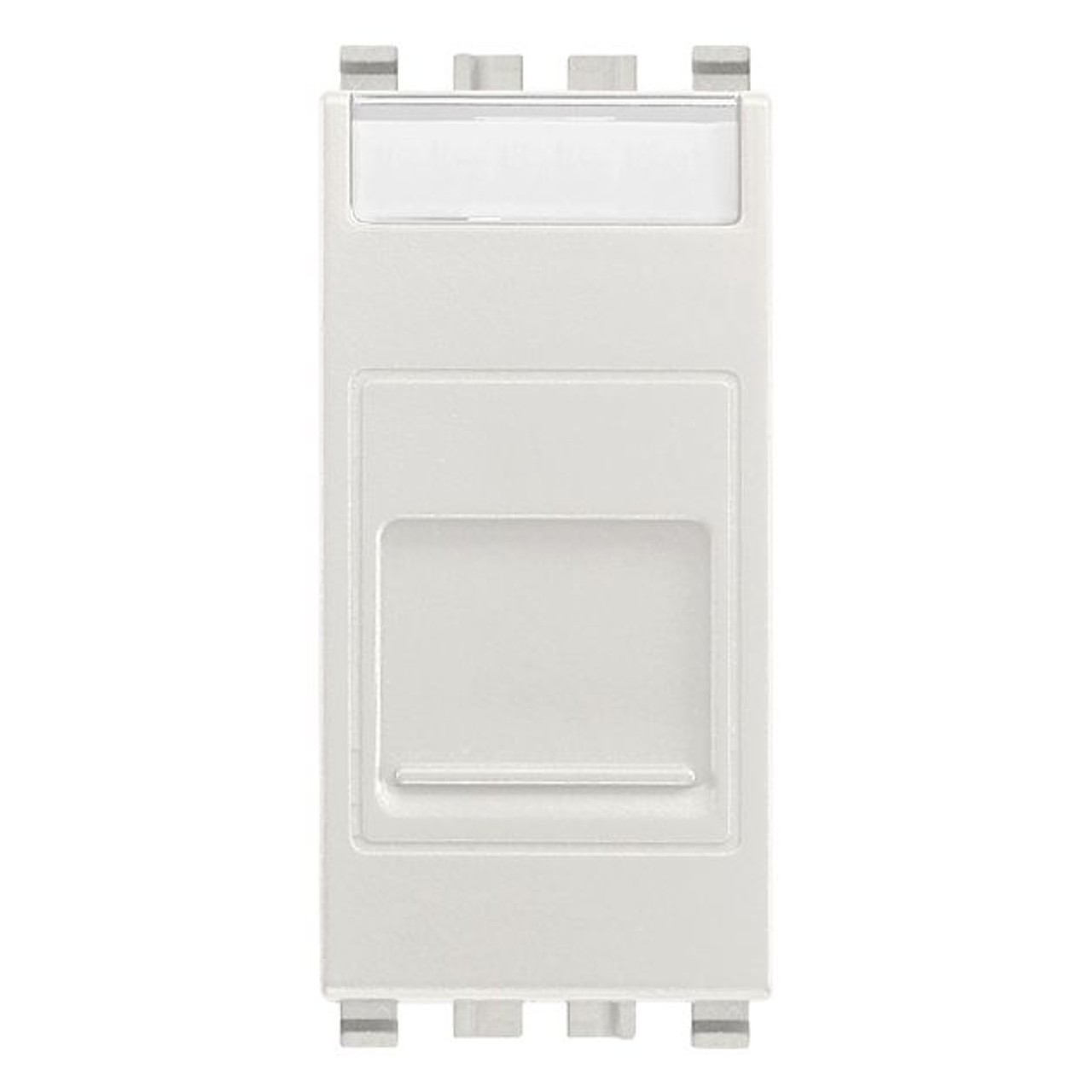 Vimar - Eikon 20323 RJ12 Socket Outlet - RJ12 Phone Jack, 6-Position 6-Conductor (6/6), Screw Terminals, Plastic - Apollo Lighting