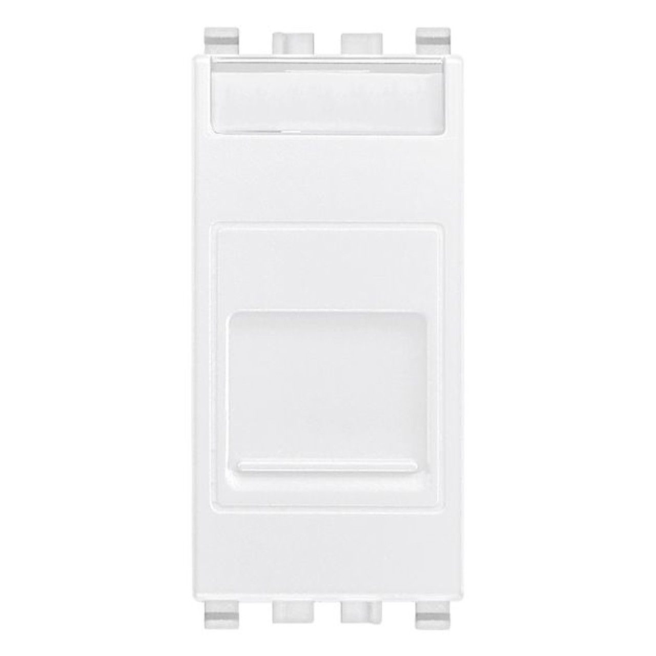 Vimar - Eikon 20323 RJ12 Socket Outlet - RJ12 Phone Jack, 6-Position 6-Conductor (6/6), Screw Terminals, Plastic - Apollo Lighting