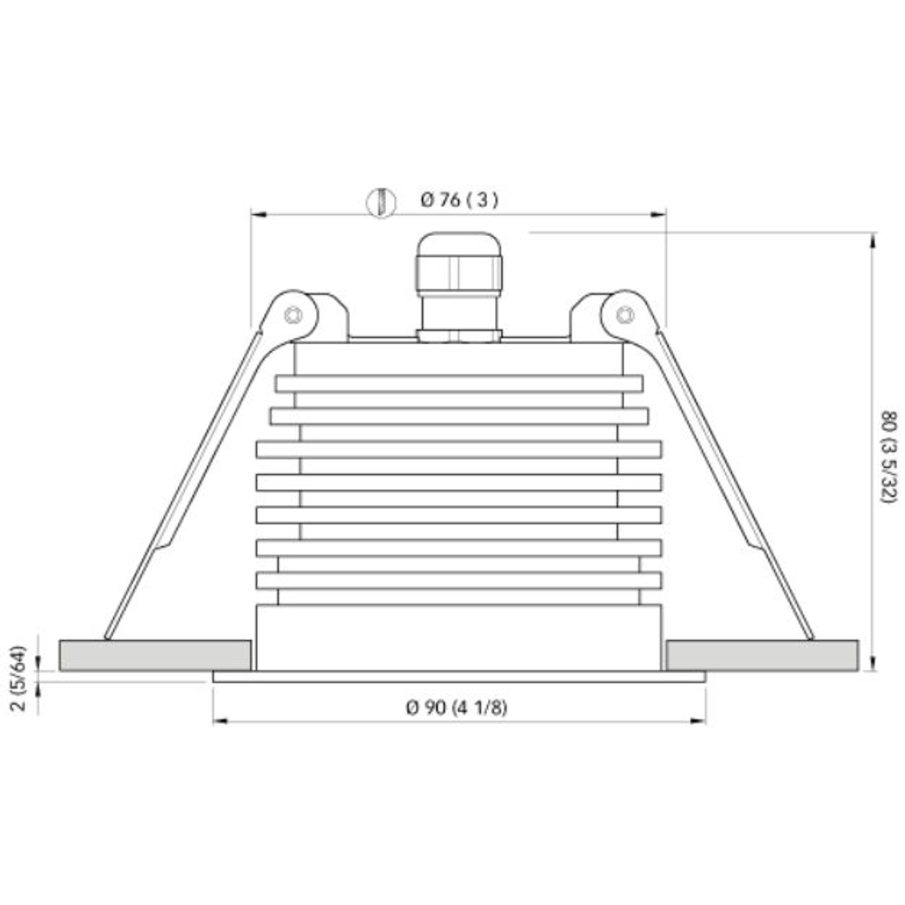 Quick Marine - Palladio R90 LED Downlight (Warm White, 10W, 10/30V, Stainless Steel 25B) (FASP5071X12BA00) - Apollo Lighting