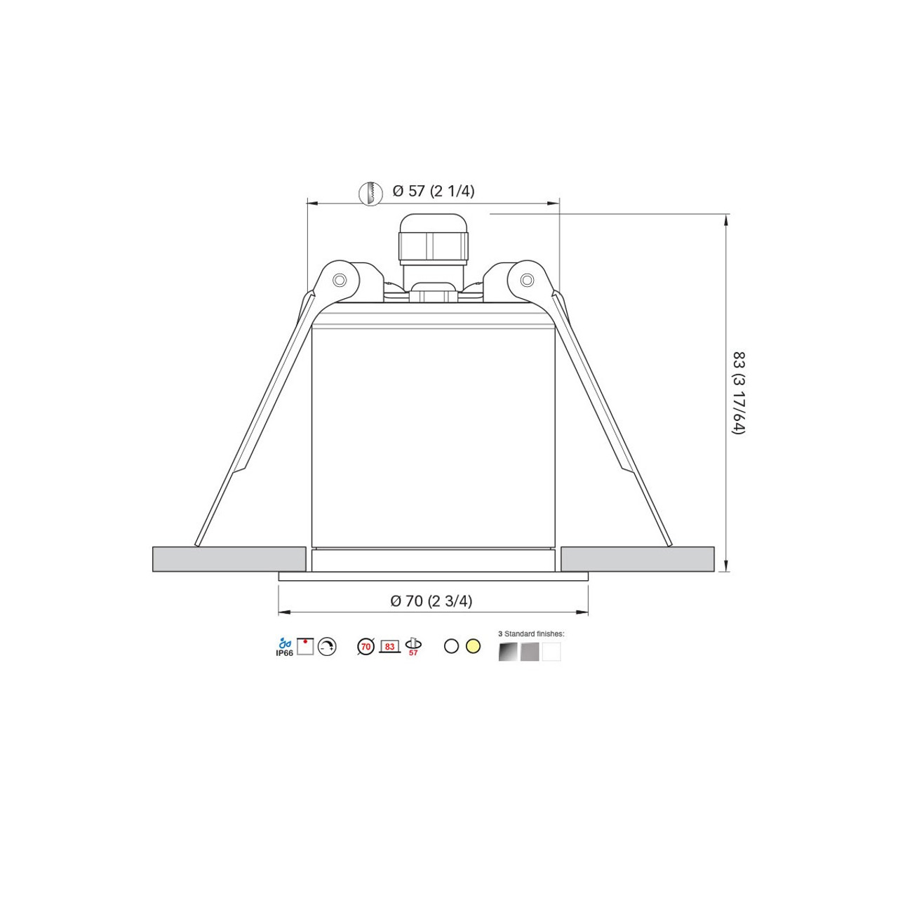 Quick Marine - Palladio R70 LED Downlight (Daylight, 7W, 10/30V, Satin 55B) (FASP5081S21BA00) - Apollo Lighting