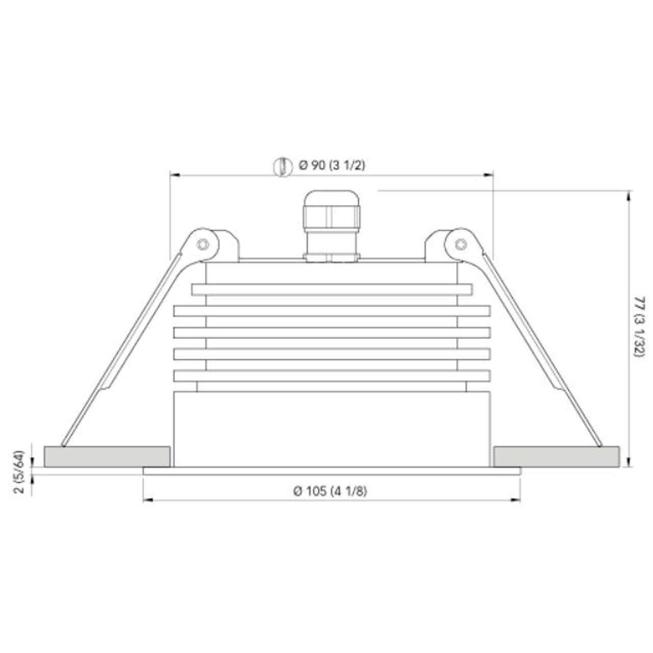 Quick Marine - Palladio R105 LED Downlight (Daylight, 13W, 10/30V, Stainless Steel 55B) (FASP5511X21BA00) - Apollo Lighting