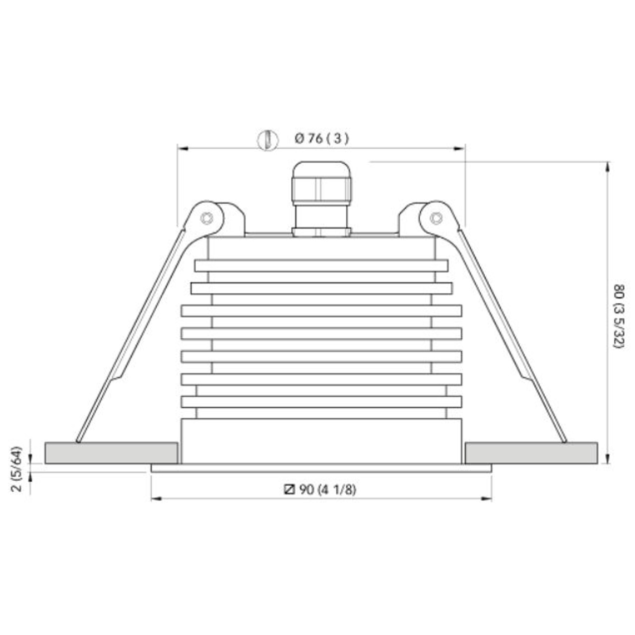 Quick Marine - Palladio Q90 LED Downlight (Warm White, 10W, 10/30V, Stainless Steel 25B) (FASP5571X12BA00) - Apollo Lighting