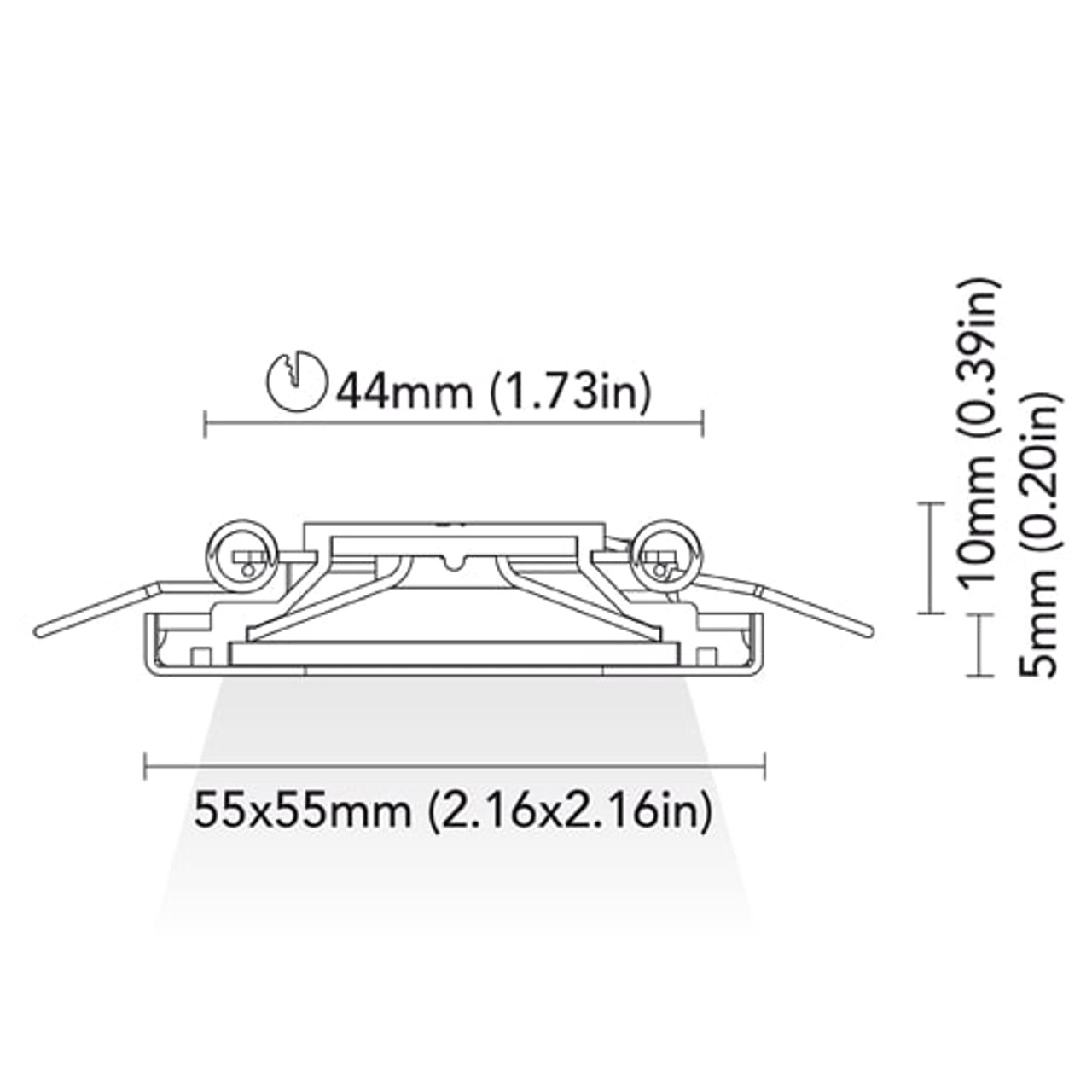 BCM - Miami 55 Downlight - 1.5W, 3000K Warm White, 8-32V, IP66, 67Lm - Apollo Lighting