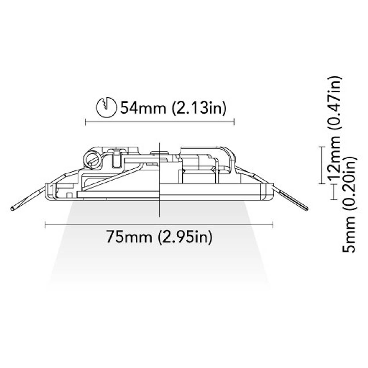 BCM - ORLANDO 75 Downlight - White, 2W, 4000K, Neutral White/Red, 8-32V, IP66 (BCM34062I4A7520) - Apollo Lighting