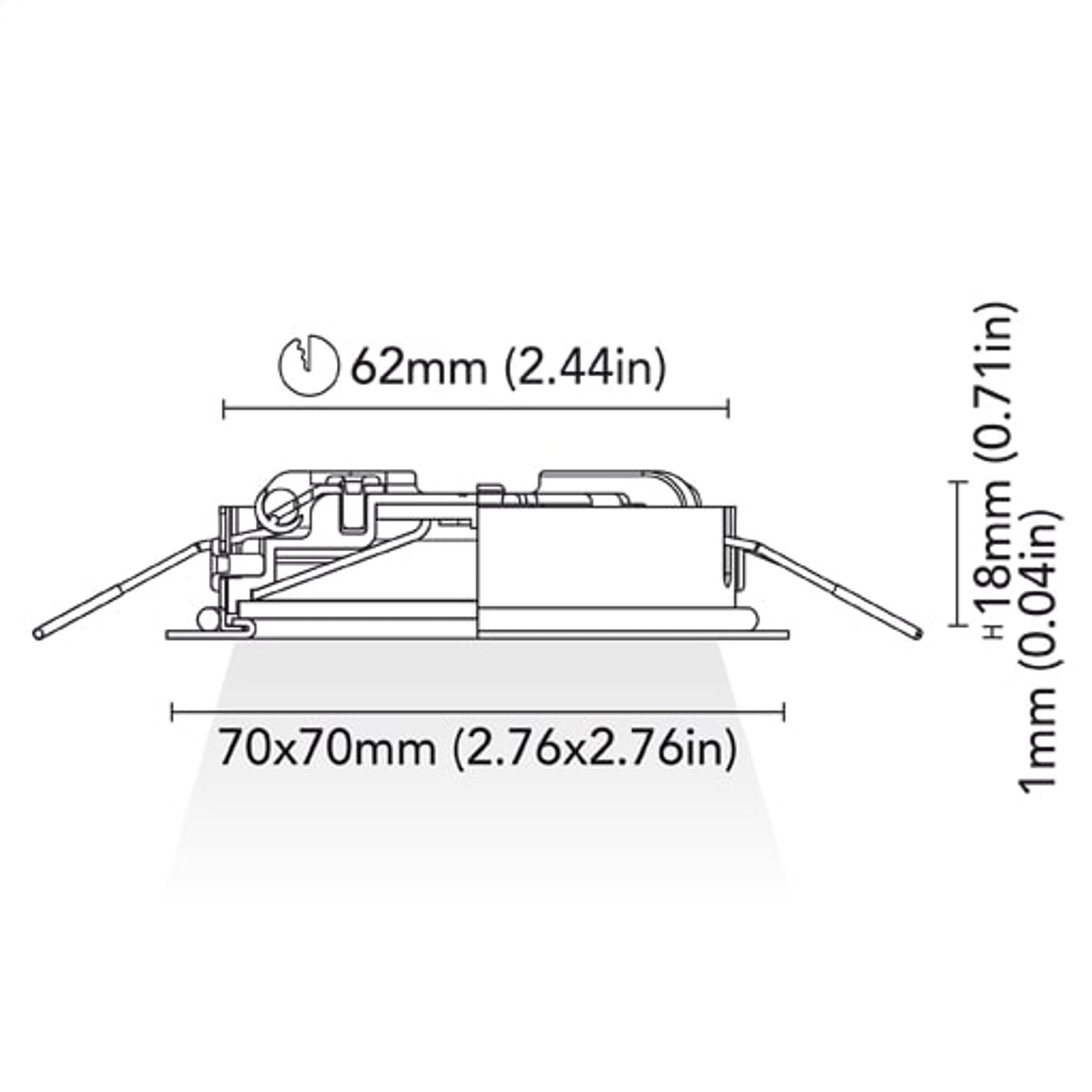 BCM - VENICE 70 Downlight - 2W, 8-32V, IP66 - Apollo Lighting