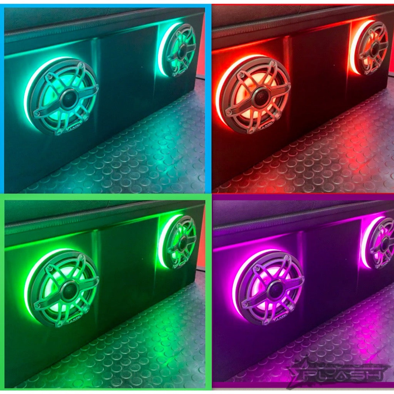 Plash - Exile (PAIR) LED Speaker Ring - RGB, IP67, 12V - Apollo Lighting