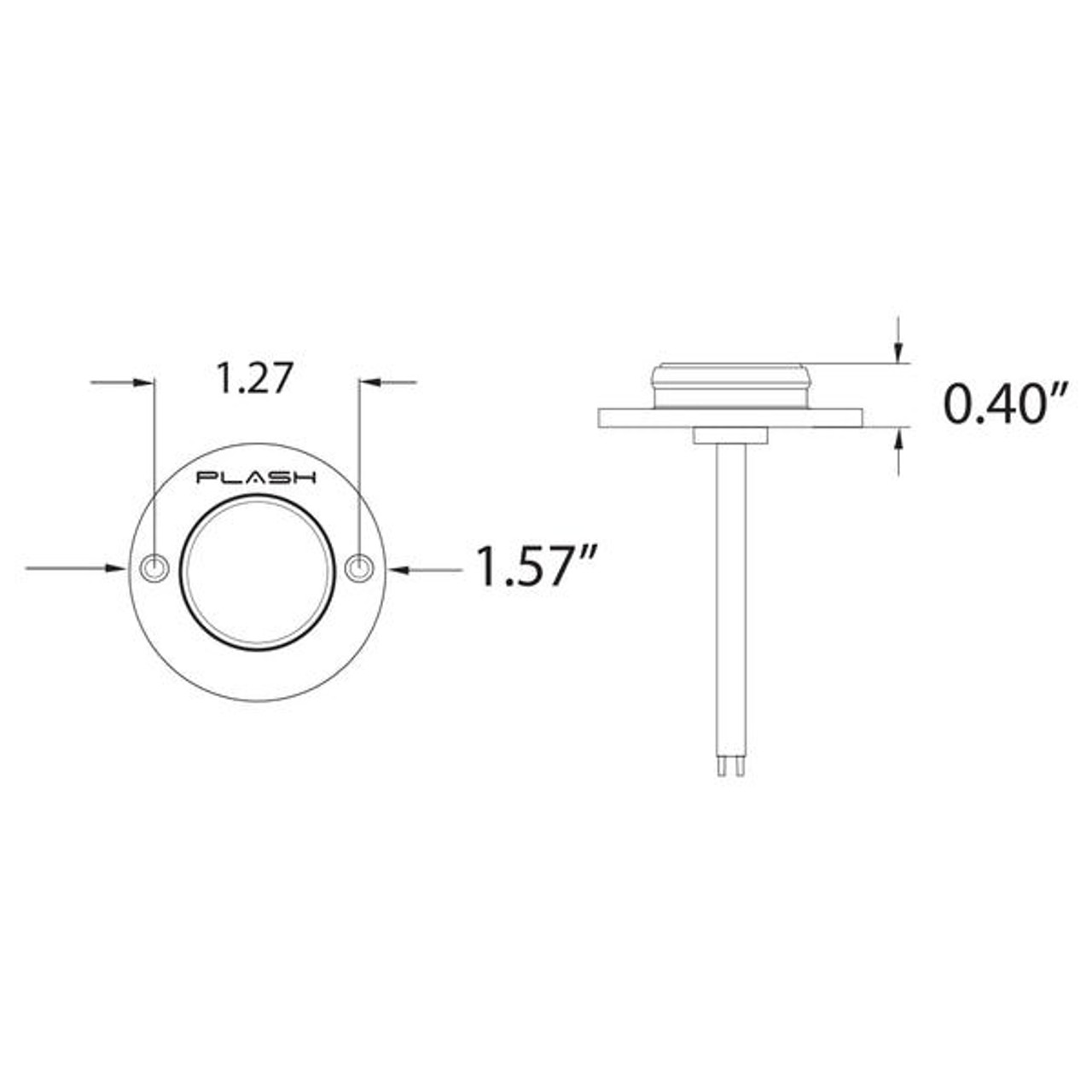 Plash - LED Deck Light - Black, RGB, 1.2W, 0.2A, 12-24V, IP67 (UL-1014-EL-RGB-BLK) - Apollo Lighting