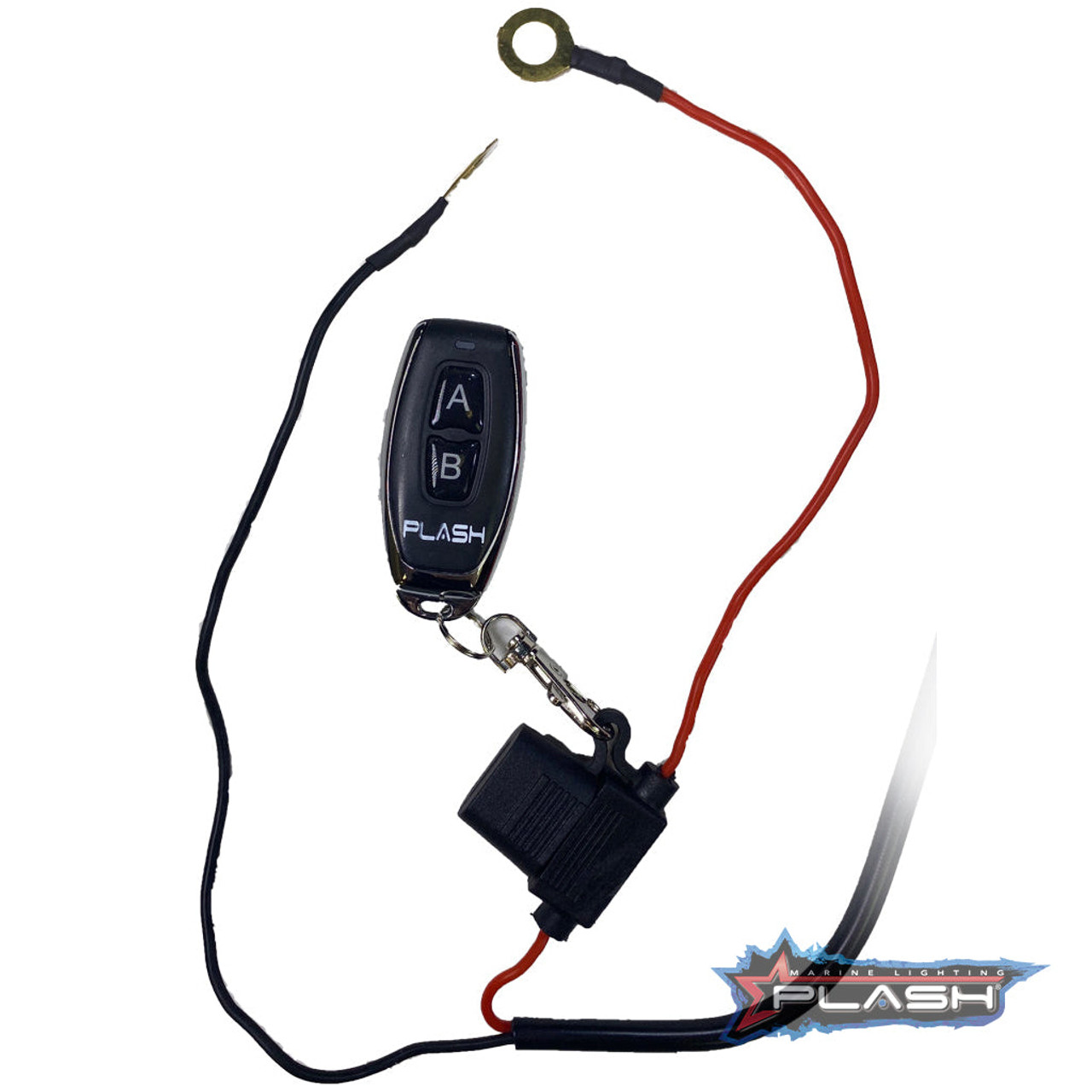 Plash - Waterproof Switch - with Key Fob Remote, 25A, 12-24V, IP68 (WH-WP-RS) - Apollo Lighting