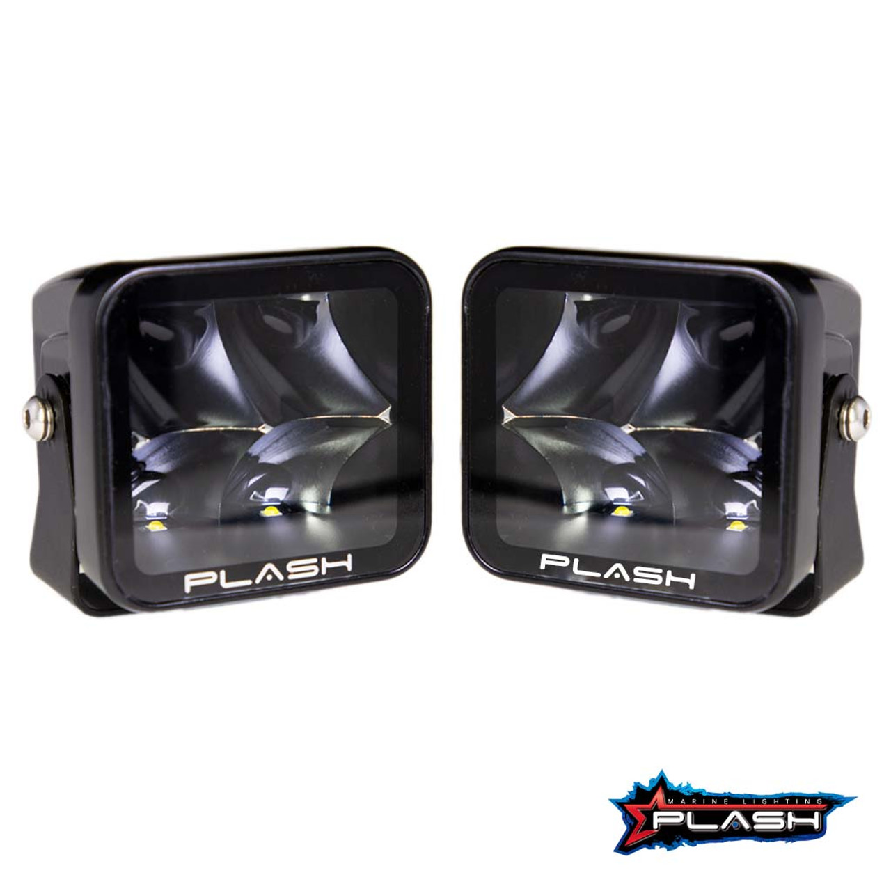 Plash - X2 Cube Spotlight - 40W, 10° Spot, IP67, 6000K, Cool White, 	9-32V - Apollo Lighting