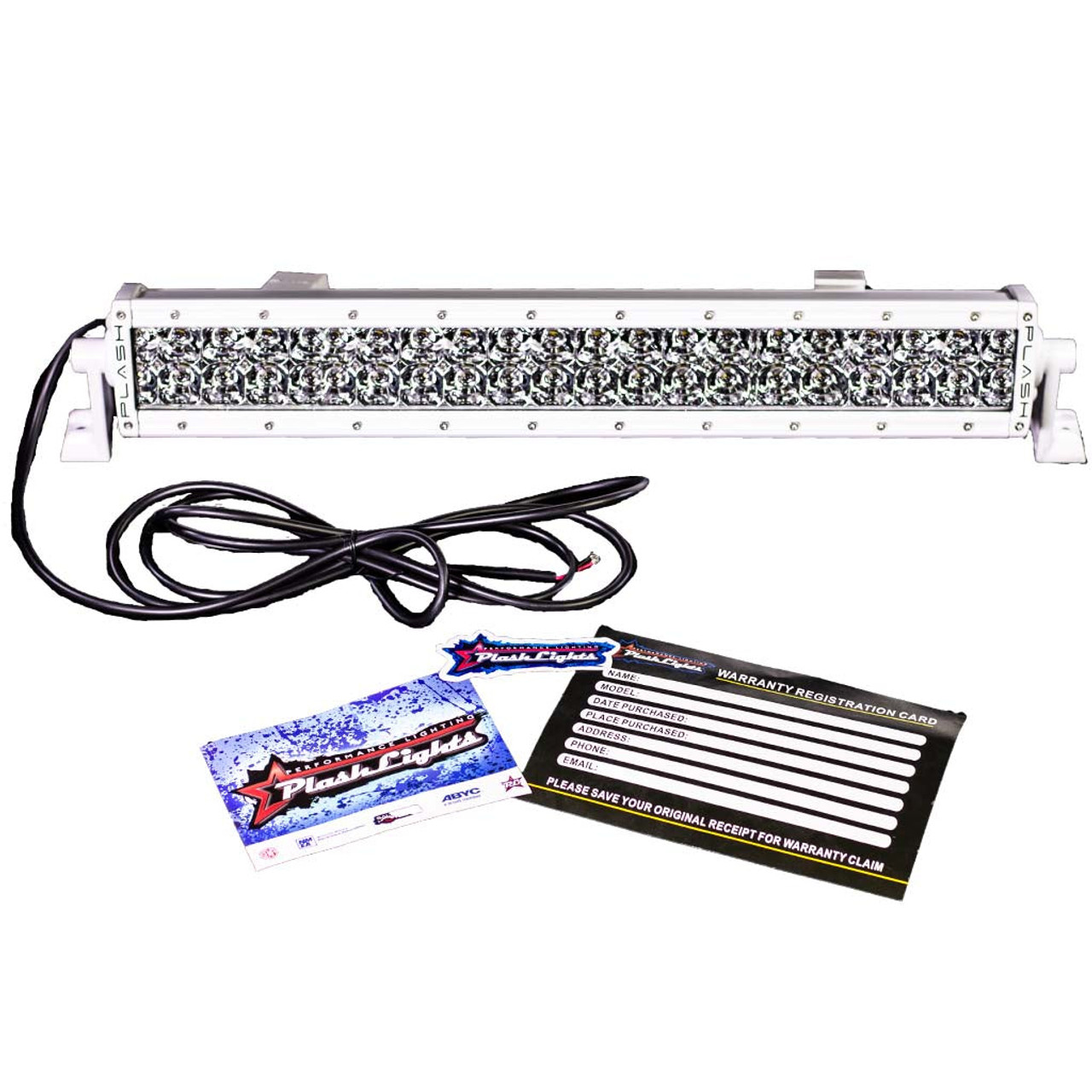 Plash - XX-Series 20" LED Light Bar - White, 5W, 23600lm, 6000K, Cool White, 9-36V, IP68 (XX-20-5W-WHT) - Apollo Lighting