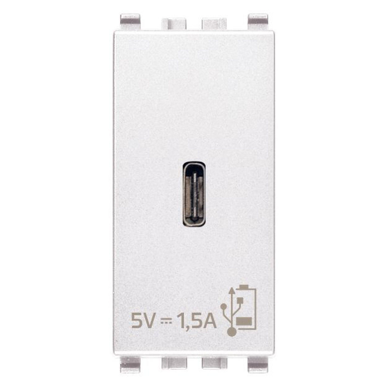 Vimar - Eikon 20292 USB Supply Unit - 5 V 1,5 A, Flush Mounted, Plastic - Apollo Lighting