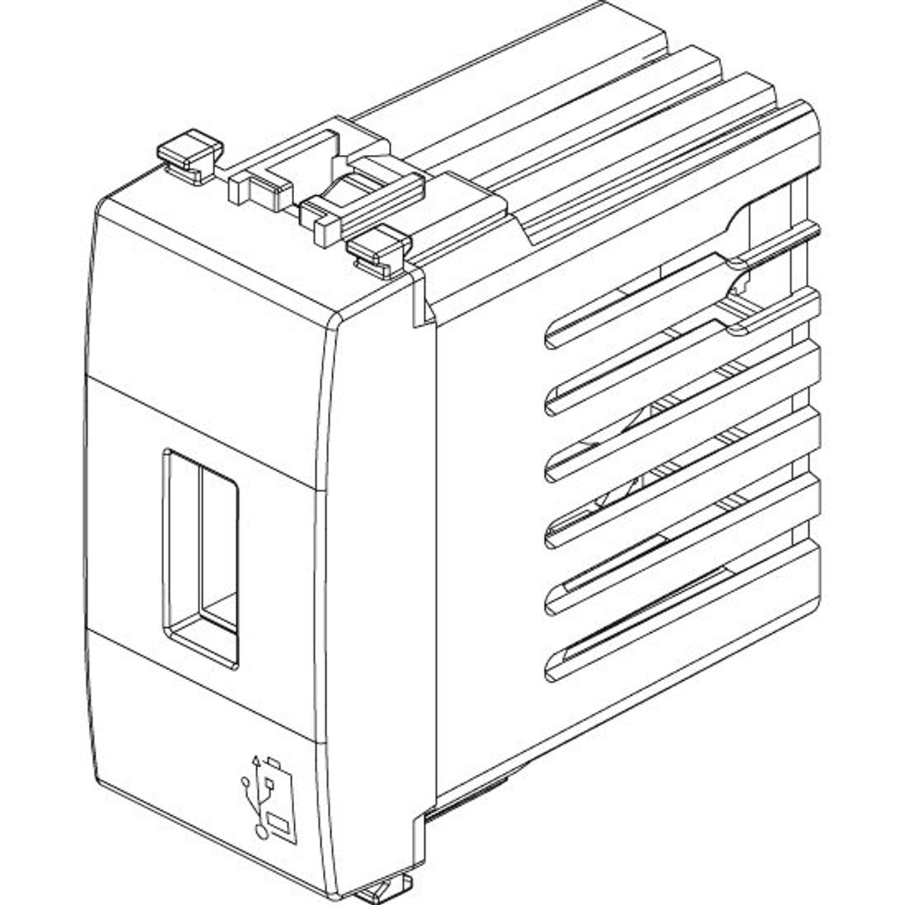Vimar - Eikon 20292 USB Supply Unit - 5 V 1,5 A, Flush Mounted, Plastic - Apollo Lighting