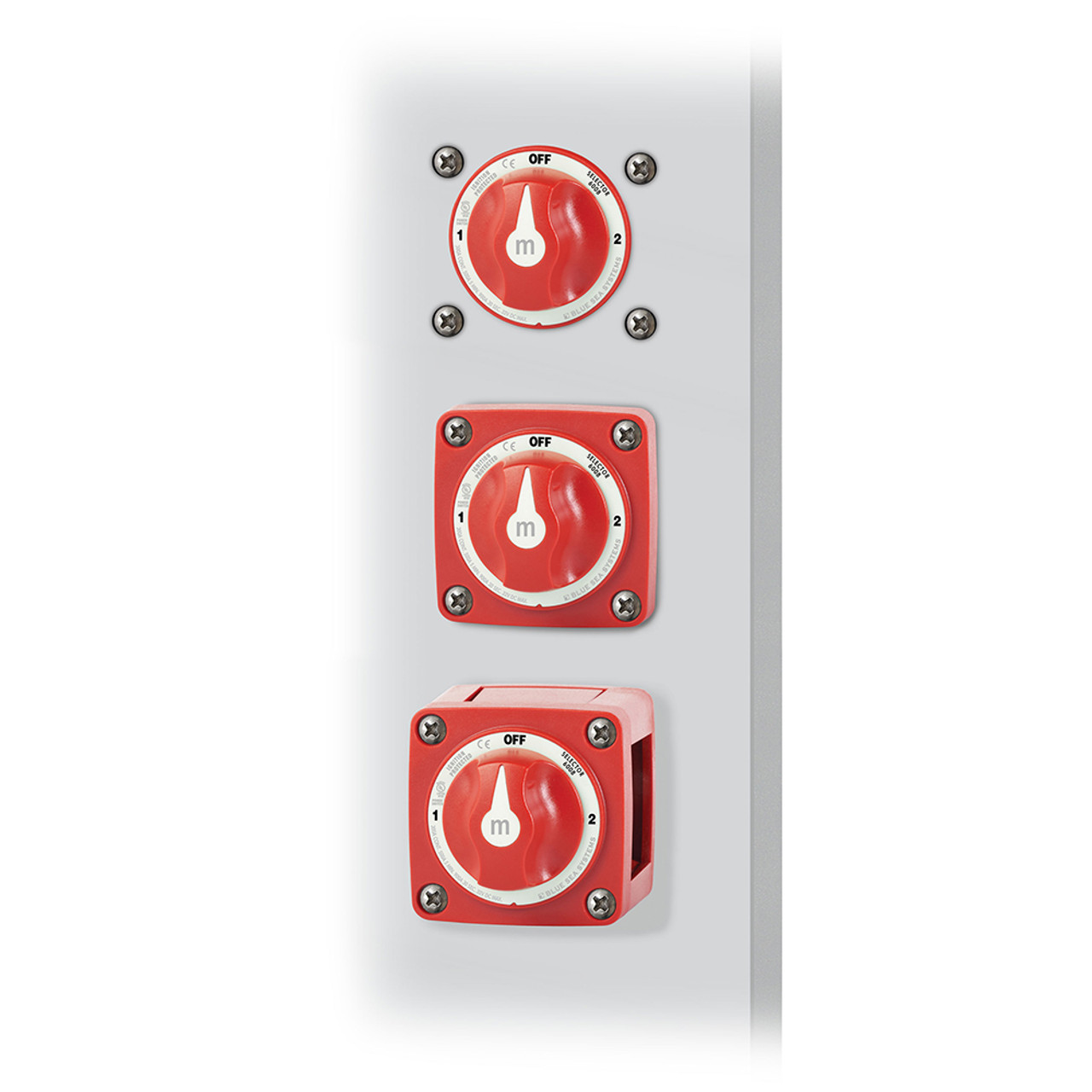 Blue Sea - 6008 M-Series Battery Switch 3 Position - Red - Apollo Lighting