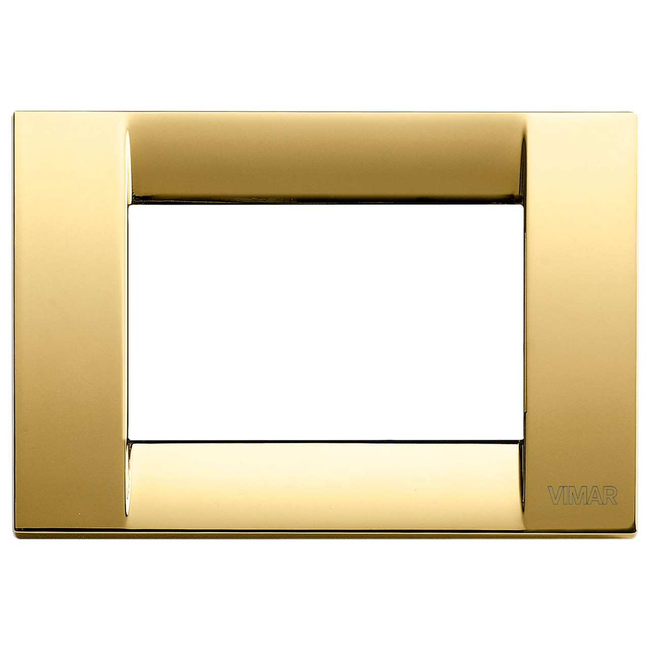 Vimar - Idea Placca 16734 Classica Cover Plate - Die-cast Metal, Polished Gold - Apollo Lighting