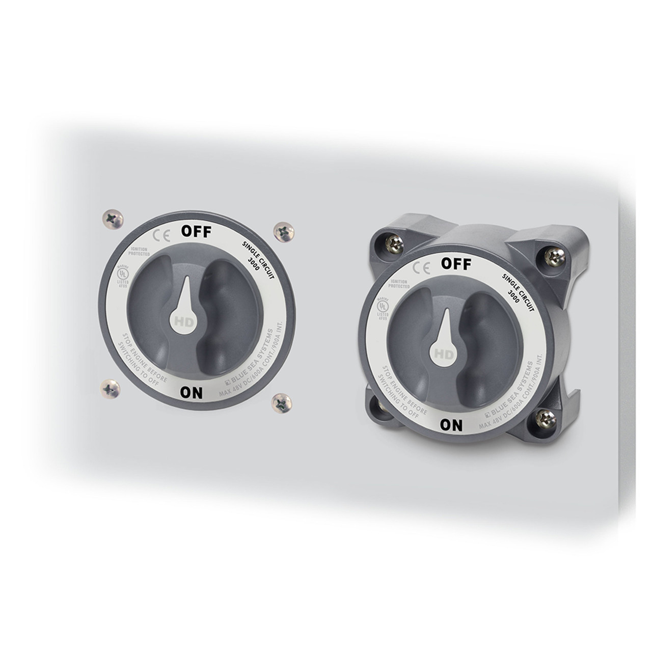 Blue Sea - 11003 HD-Series Battery Switch - With Alternator Field Disconnect - 3 Position - Apollo Lighting