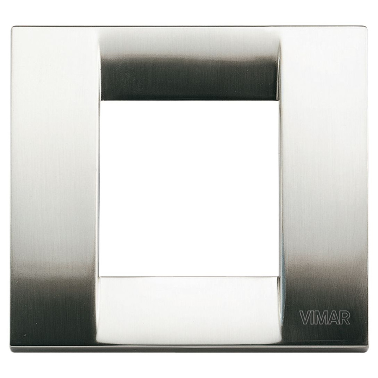 Vimar - Idea Placca Classica Cover Plate - Metal, Brushed Nichel, Die-cast Metal - Apollo Lighting