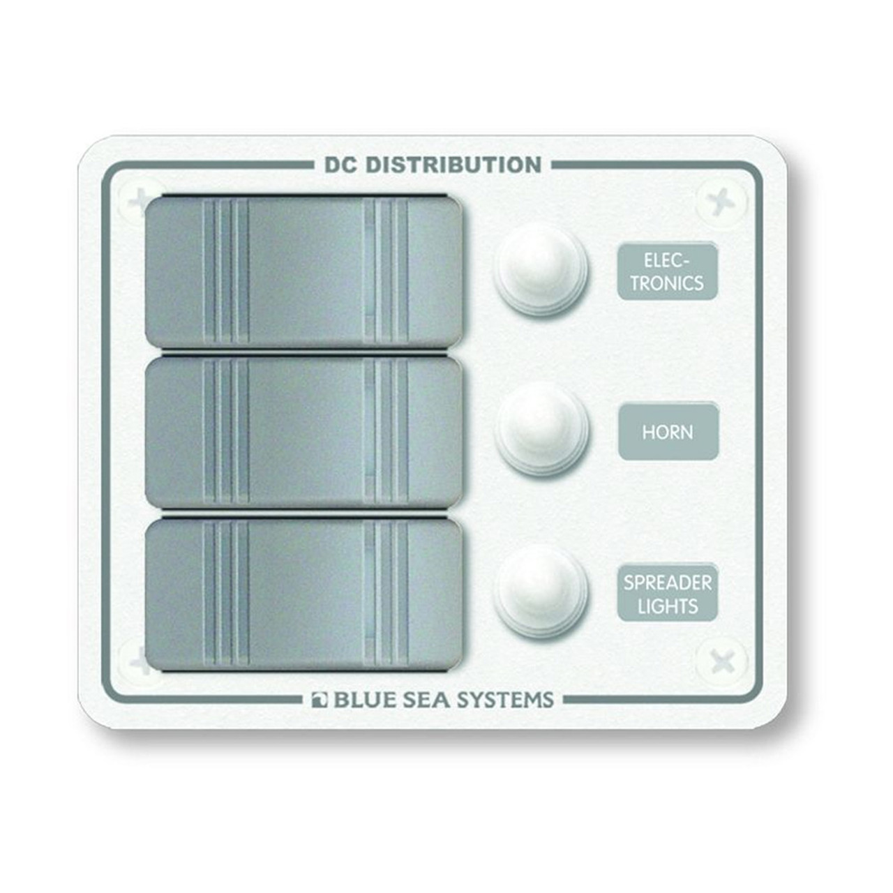 Blue Sea Systems - DC Circuit Breaker Panel - White - Apollo Lighting