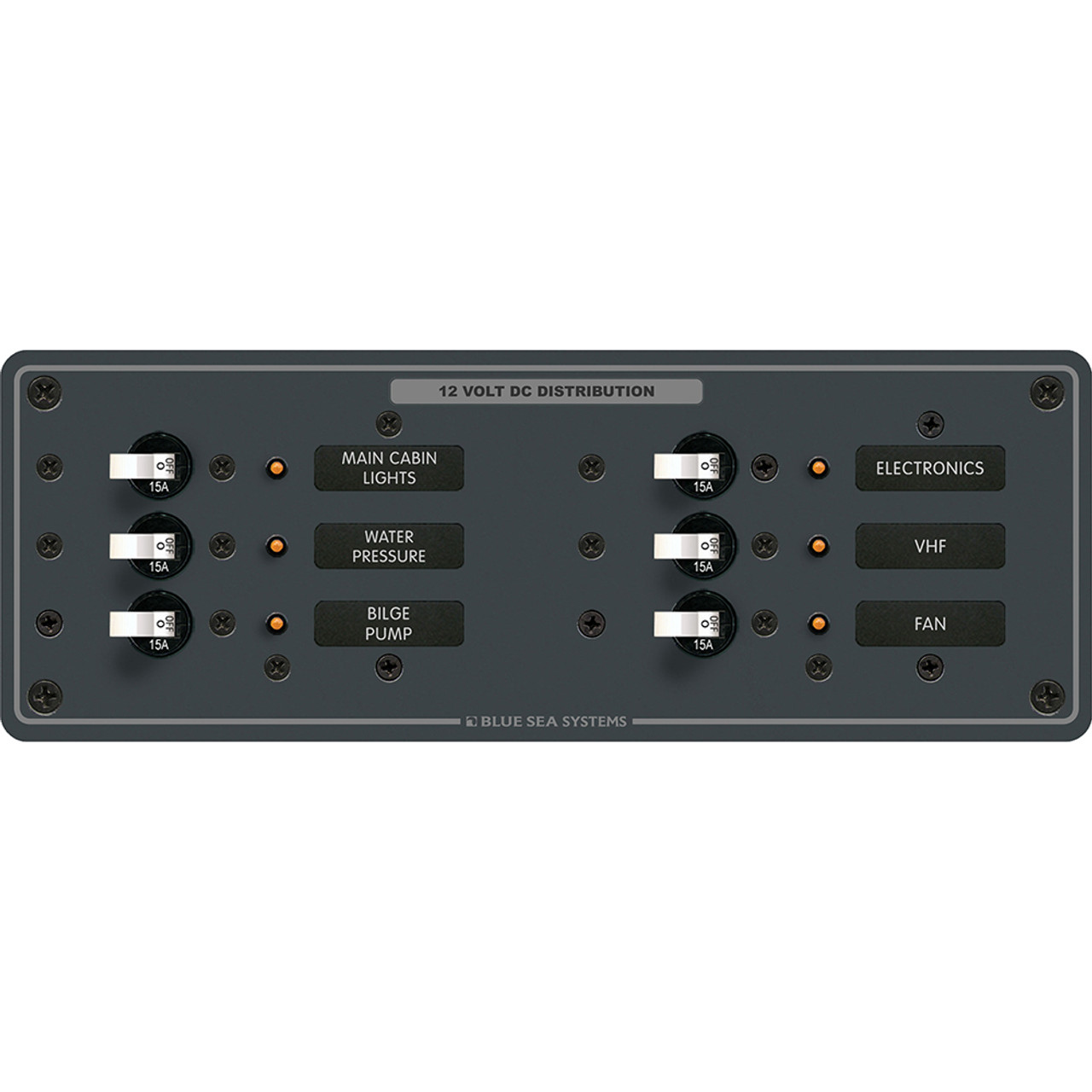 Blue Sea Systems - Toggle Branch Circuit Breaker Panel - White Switches - Apollo Lighting