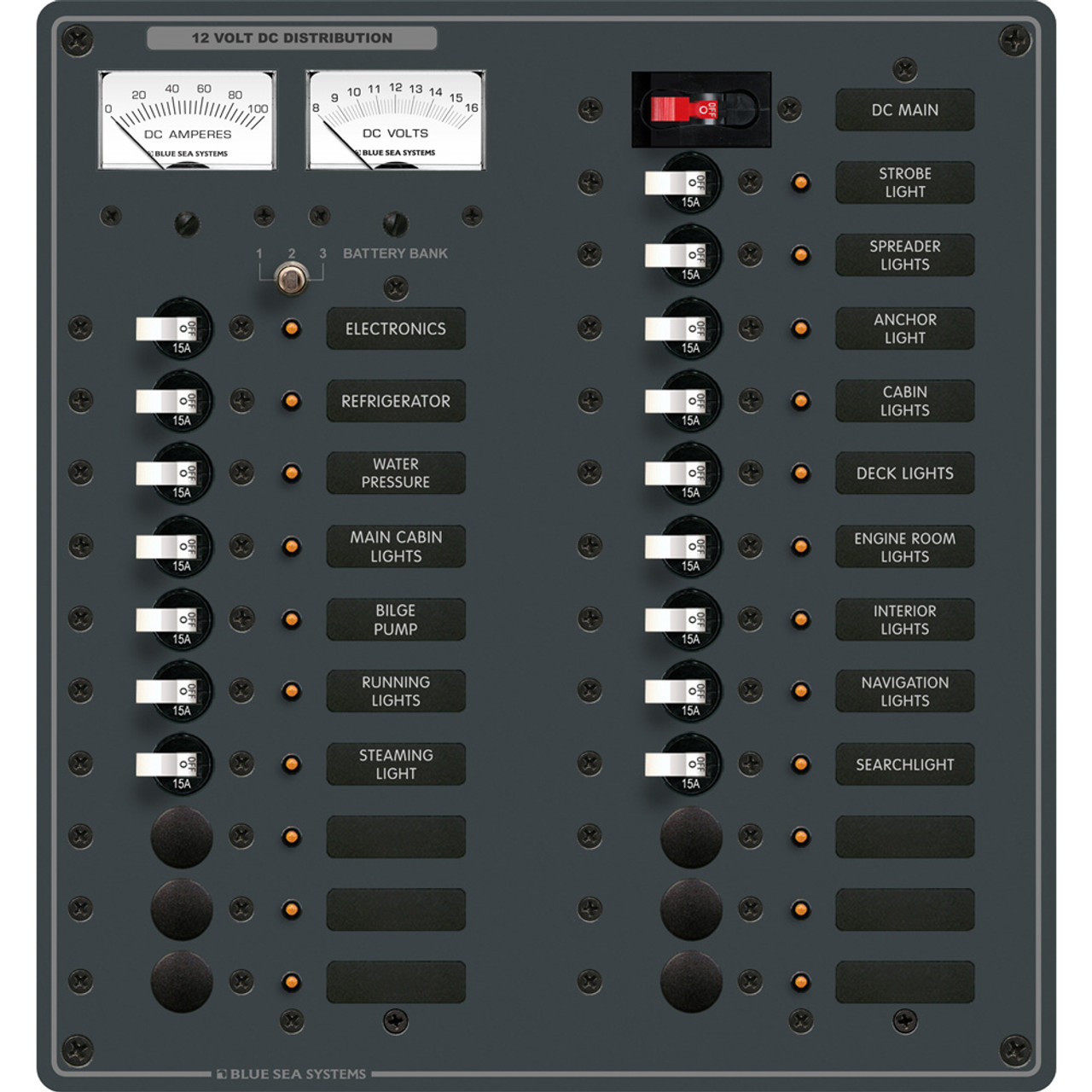 Blue Sea Systems - DC Main Panel - Apollo Lighting