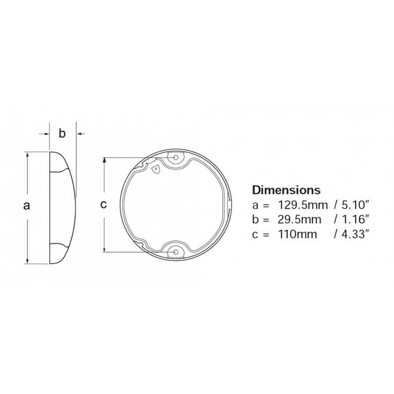 Hella Marine - White EuroLED Lamps - EuroLED - 4W, 5000K, 0.33A, IP6K6 - Apollo Lighting