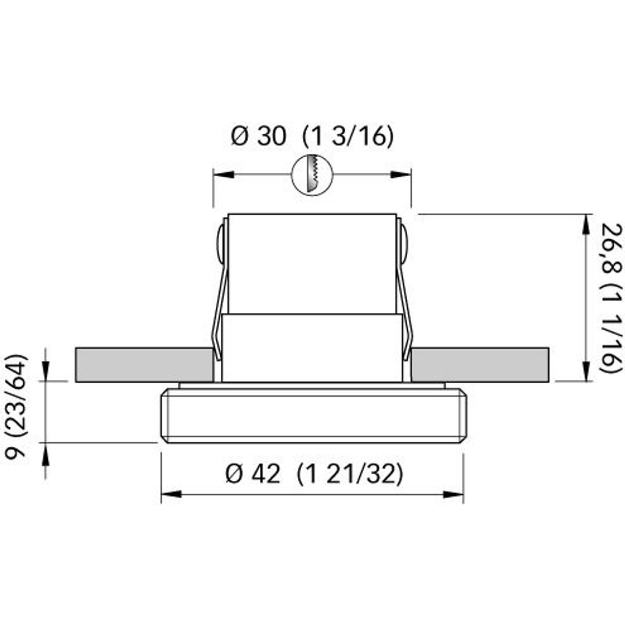 Quick Marine - HONEY HP LED Downlight - 10-30V, 1.5W, 0.25A, IP65 - Apollo Lighting