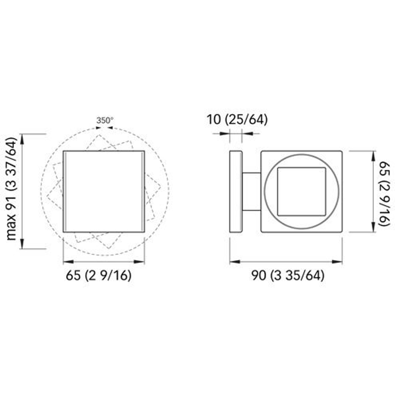 Quick Marine - QB SPIN Wall Light - 10-30V, 0.17A, IP40 - Apollo Lighting