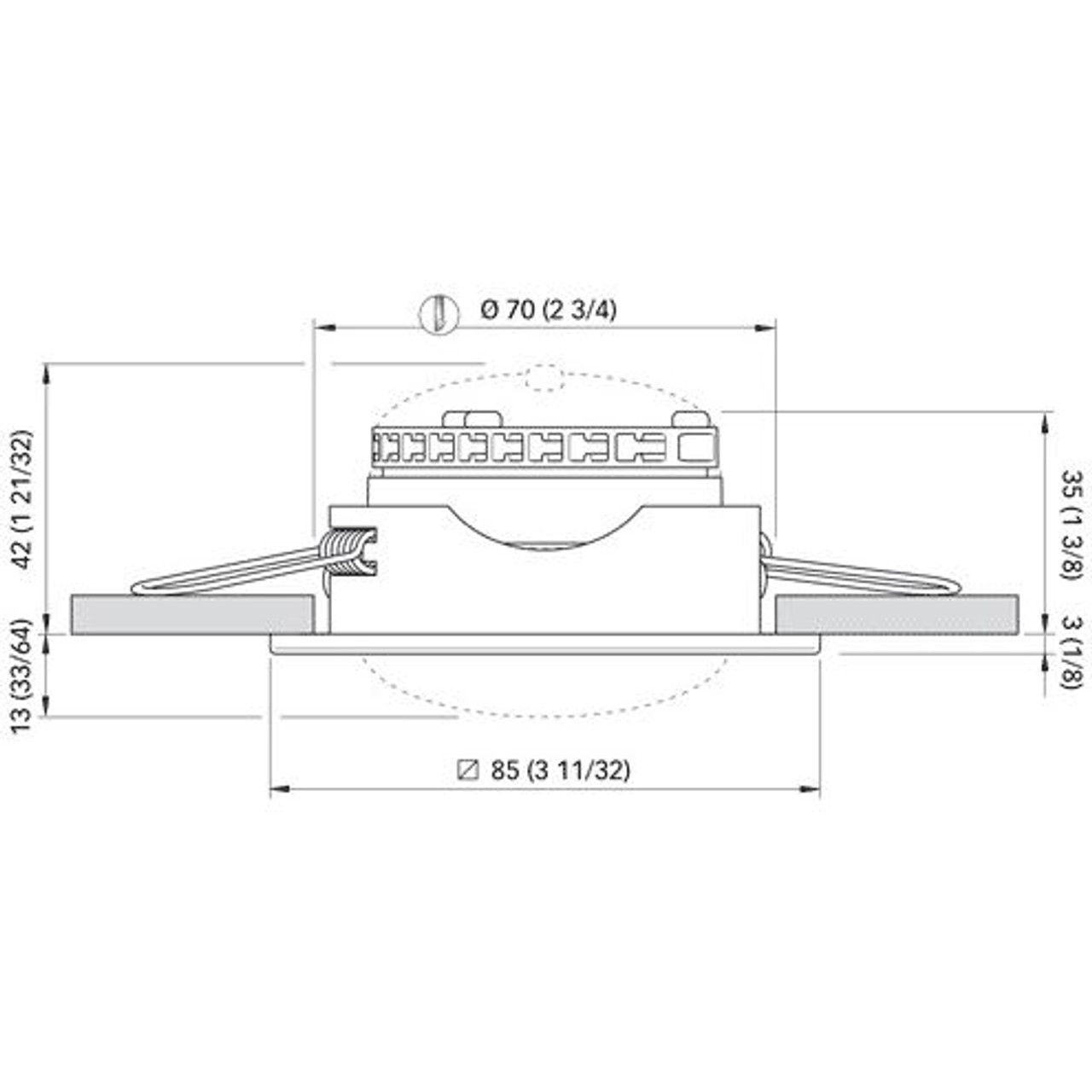 Quick Marine - REGINA 4W LED Downlight - 10-30V, 0.16A, IP40, Dimmable - Apollo Lighting