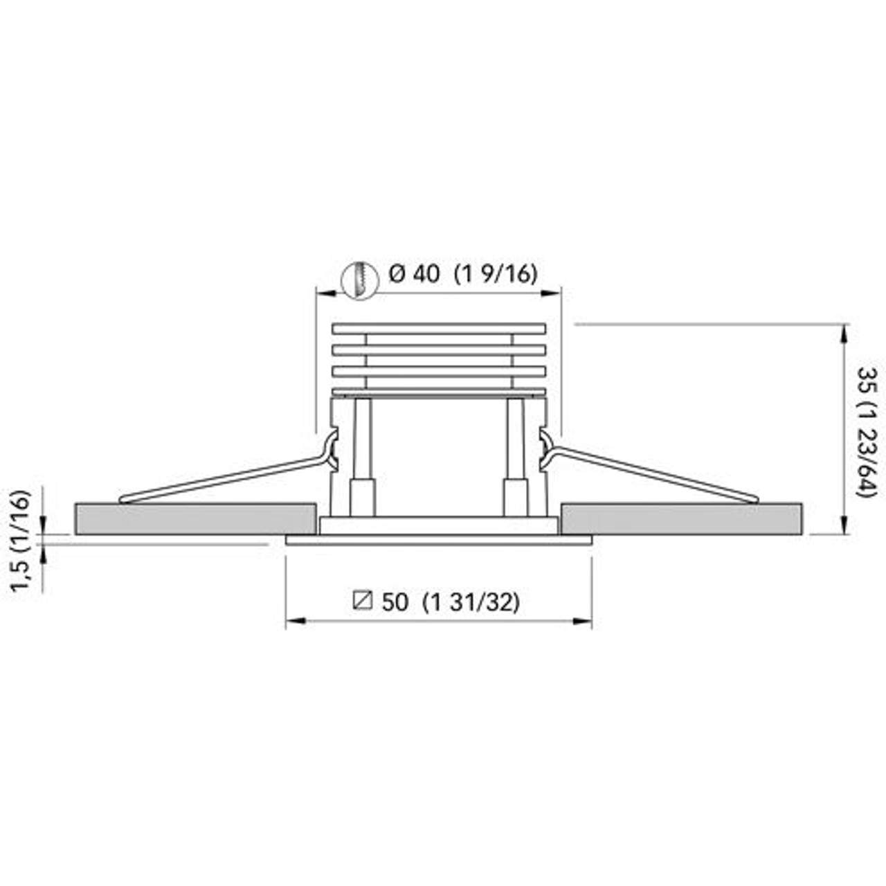 Quick Marine - ERICA 1 Downlight - 10-30V, 45°, IP65, 2W, 0.08A - Apollo Lighting