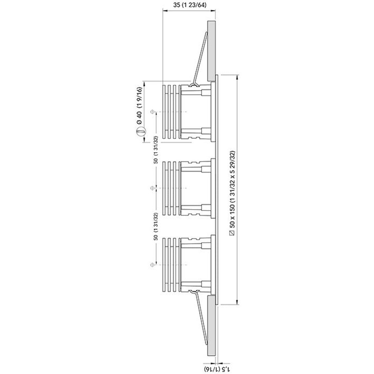 Quick Marine - ERICA 3 LED Downlight - 10-30V, 6W, 45°, IP65, 0.25A - Apollo Lighting