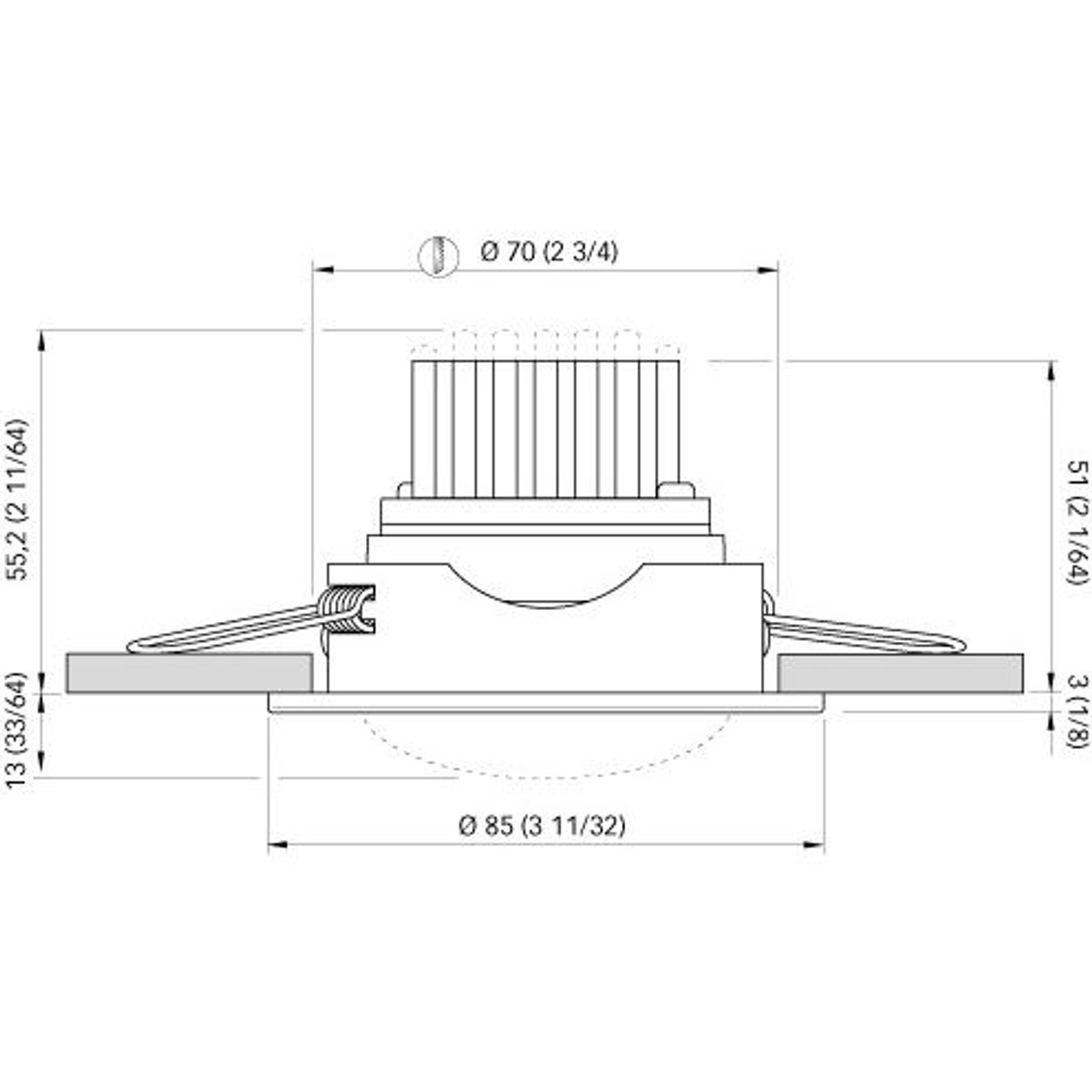 Quick Marine - NIKITA 6W LED Downlight - 10-30V, 35°, IP40, 0.25A - Apollo Lighting