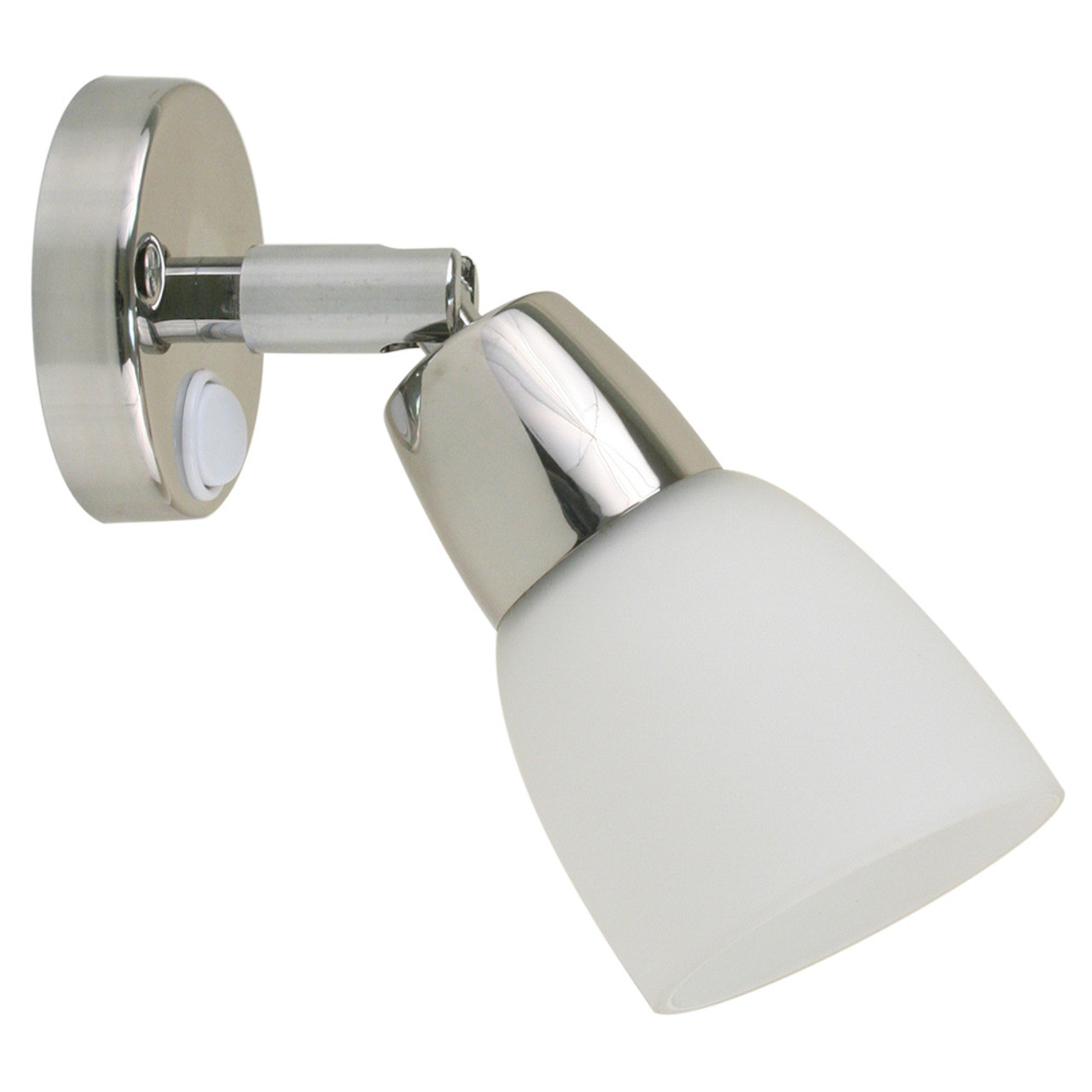 Scandvik - SS Reading Light - With Frosted Glass Shade, 10-30V - Apollo Lighting