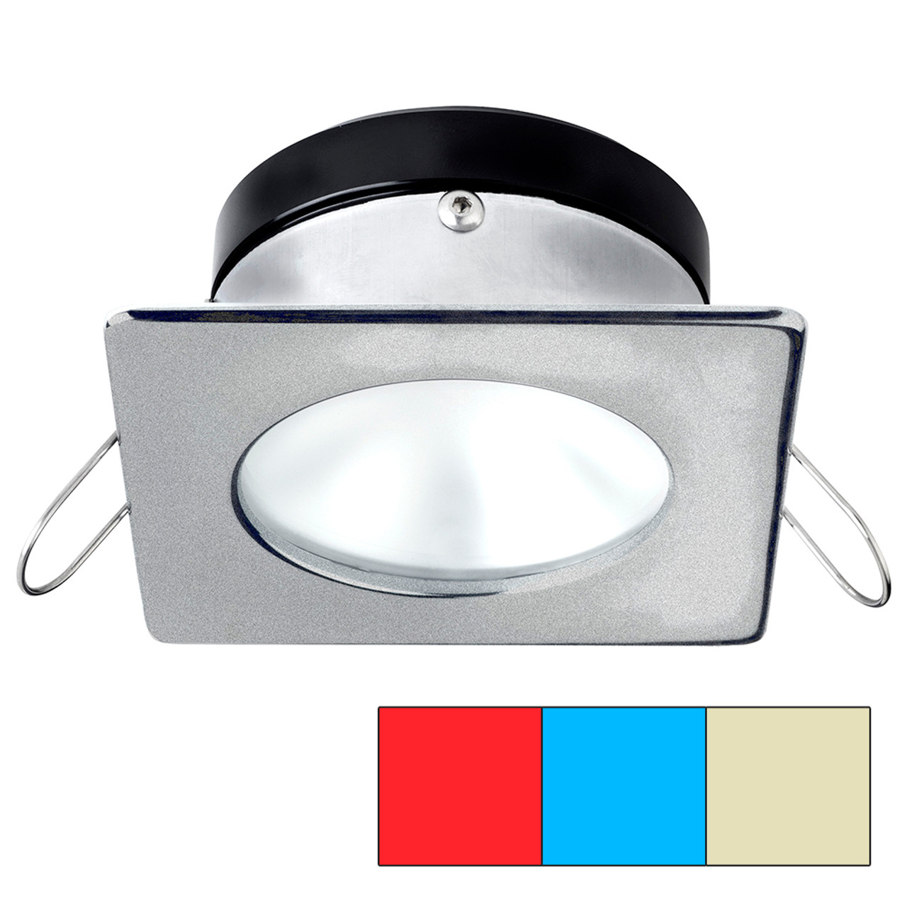 i2Systems - Apeiron A1120 - Spring Mount, Square/Round, Red/Warm White/Blue, Brushed Nickel - Apollo Lighting