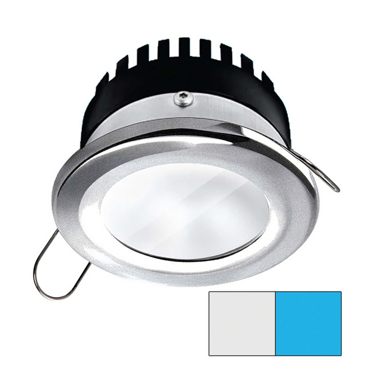 i2Systems - Apeiron PRO A506 - 6W, Spring Mount, Round, Cool White/Blue, Brushed Nickel Finish - Apollo Lighting