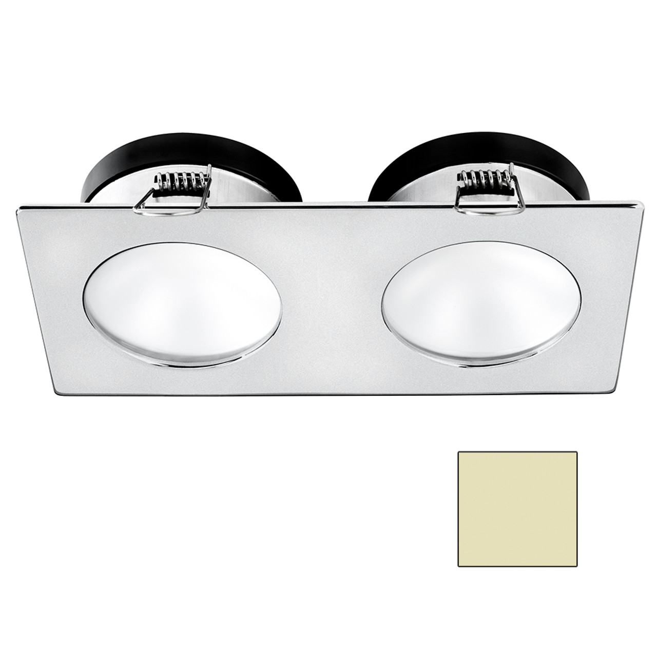 i2Systems - Apeiron A1110Z - 4.5W, Spring Mount, Double Round, Warm White, Brushed Nickel Finish - Apollo Lighting